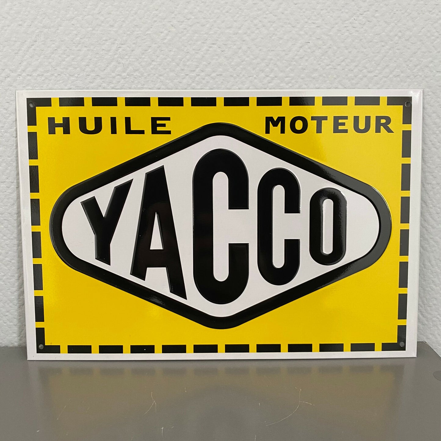 YACCO French Vintage Motor Oil Sign Metal Garage Automobile Decor 2509214 YACCO