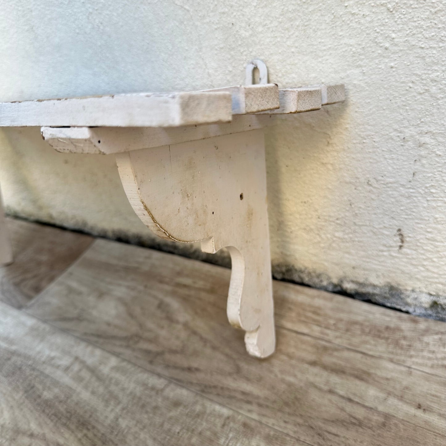 Antique French Country Shelf Wood Wall Mount Farmhouse Display 19" 0909232 Unbranded