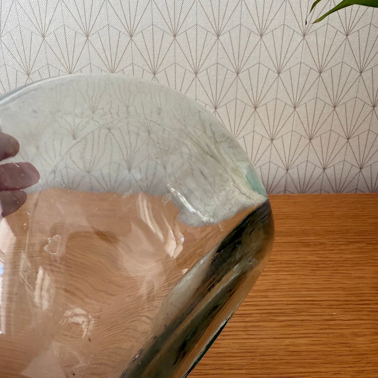 Old French clear glass Dame Jeanne Demi John Bottle bonbonne 1907259 Fleamarketfrance