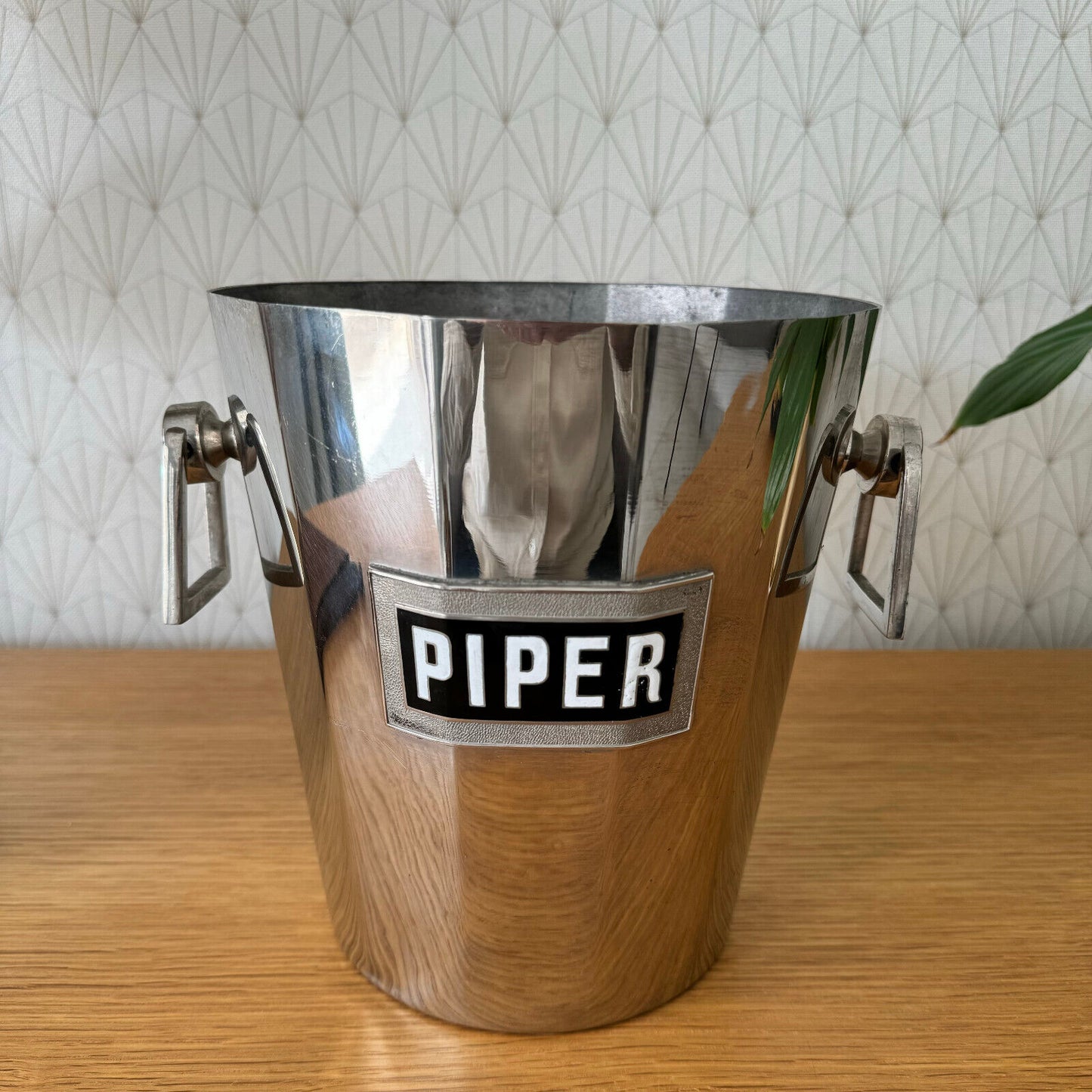 Vintage French Champagne Silverplate Ice Bucket Cooler PIPER 0808244 - Fleamarketfrance