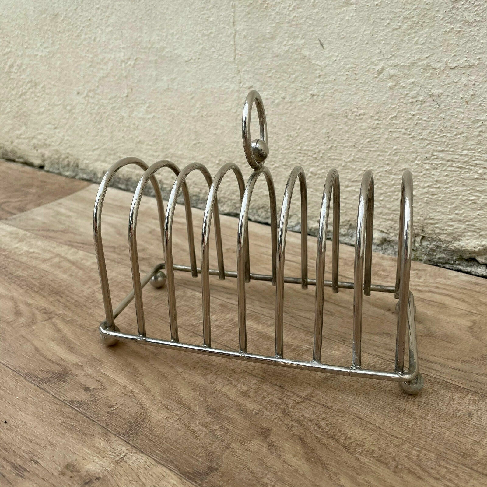 Vintage French Silver Plated Wire Toast Rack Table Serving 0807215 Unbranded