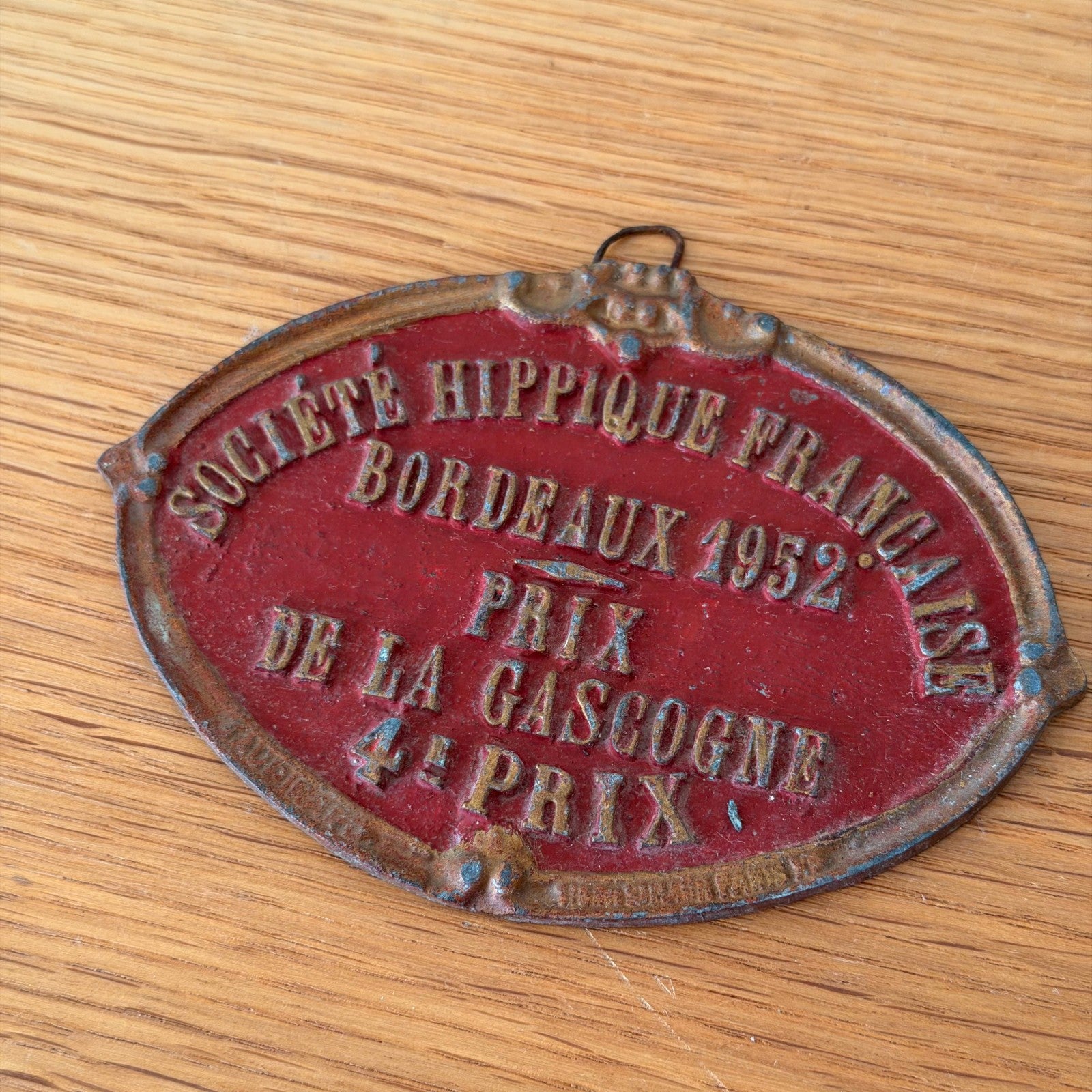 French Vintage Horse Prize Medal Bordeaux 1952 Agricultural Show 13012610 Fleamarketfrance : French vintage and antique decor