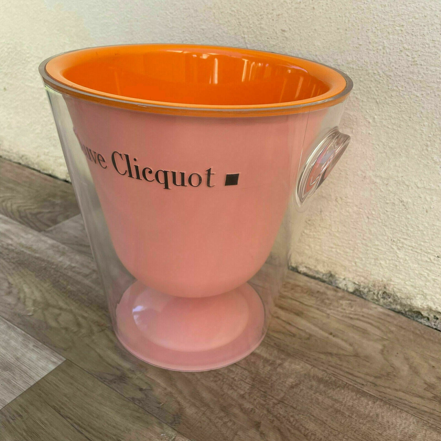 Vintage Rare Pink Peach VEUVE CLICQUOT Champagne Bucket Cooler Basin 01112123 - Fleamarketfrance