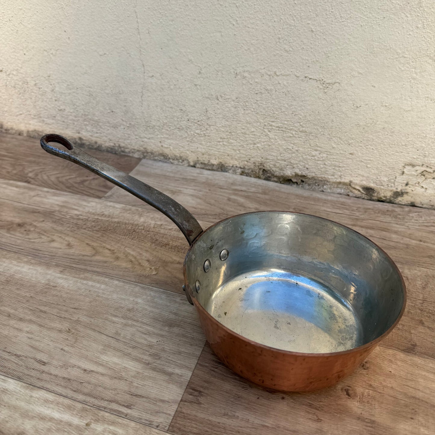 Vintage French Copper Saute Pan Tin Lined Professional Cookware 0807244 Unbranded