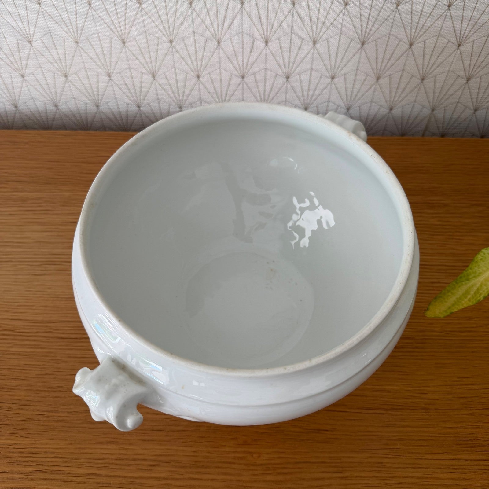French Antique White Earthenware Tureen Terre de Fer 2805267 Fleamarketfrance