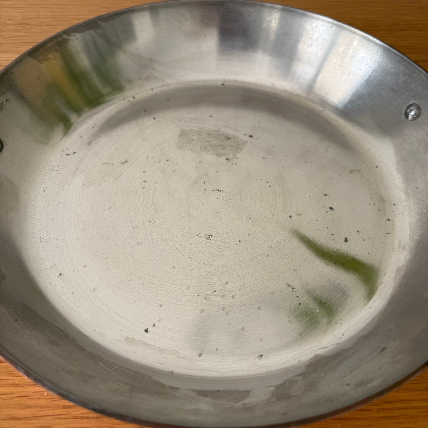 Vintage French round au Gratin pan lined copper 10"  LE GOURMET 2507252