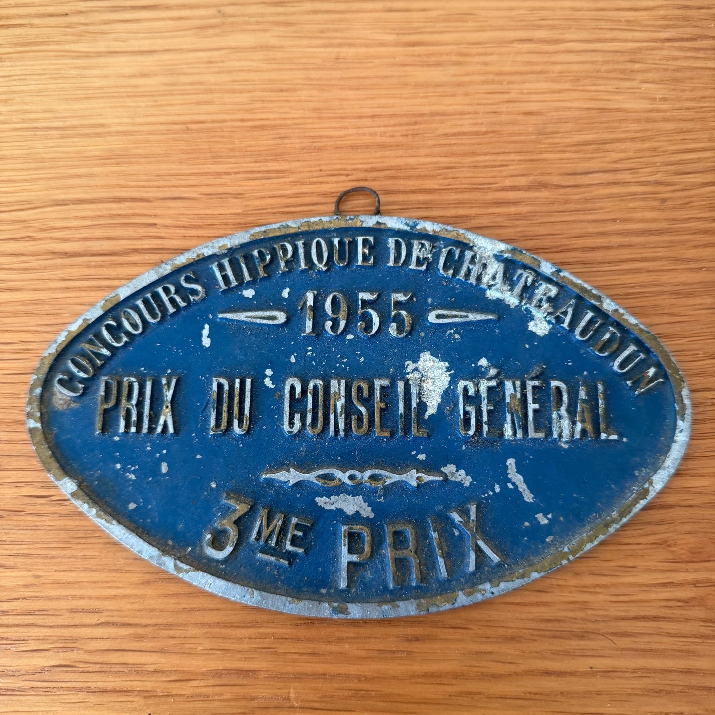 French Vintage Horse Trophy Plaque 1955 Chateaudun Equestrian Award 0802265 Fleamarketfrance