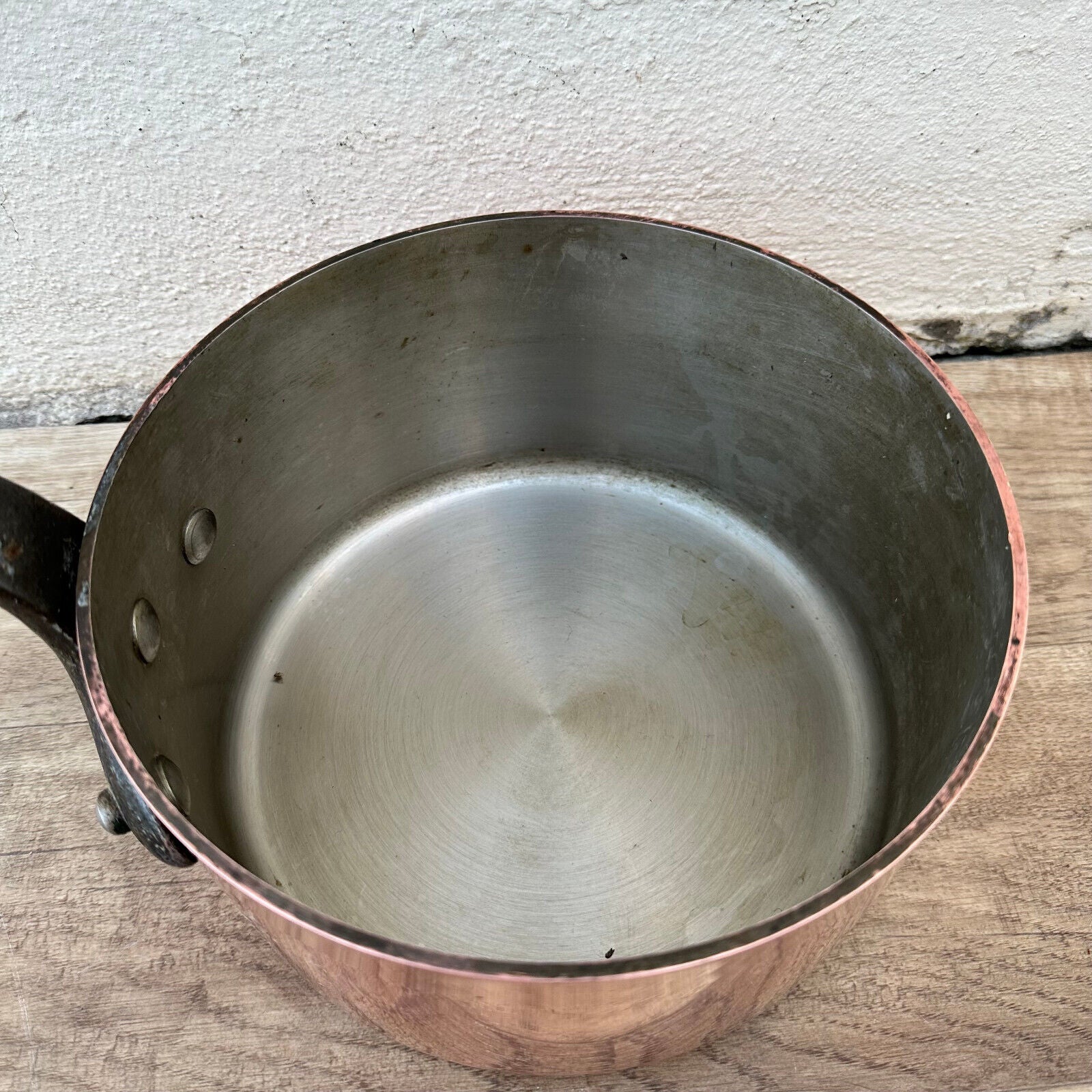 antique FRENCH Copper PAN TIN LINING DEHILLERIN 20062411 - Fleamarketfrance