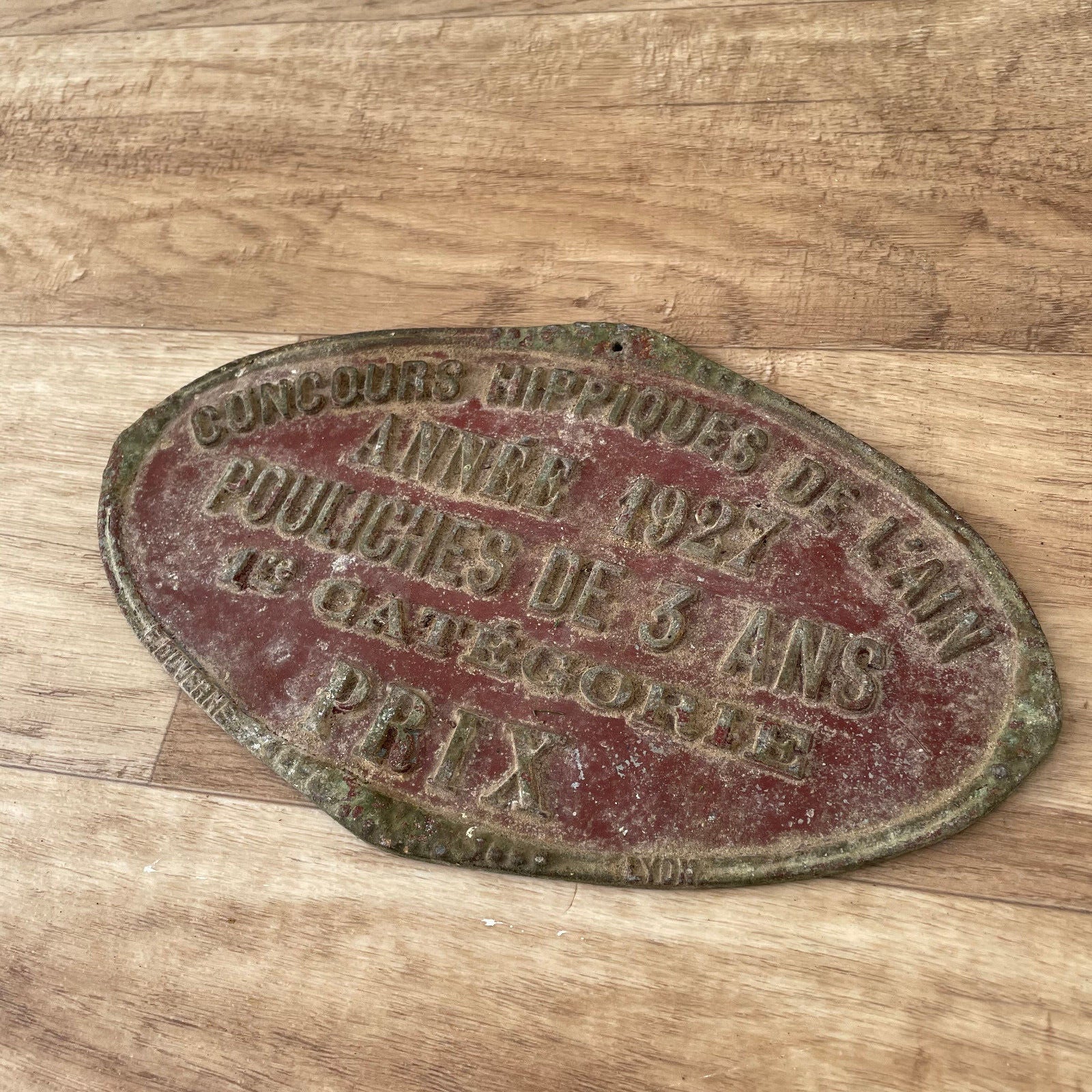 French Vintage Agricultural Plaque Trophy 1927 Horse Competition Award 11032510 Fleamarketfrance