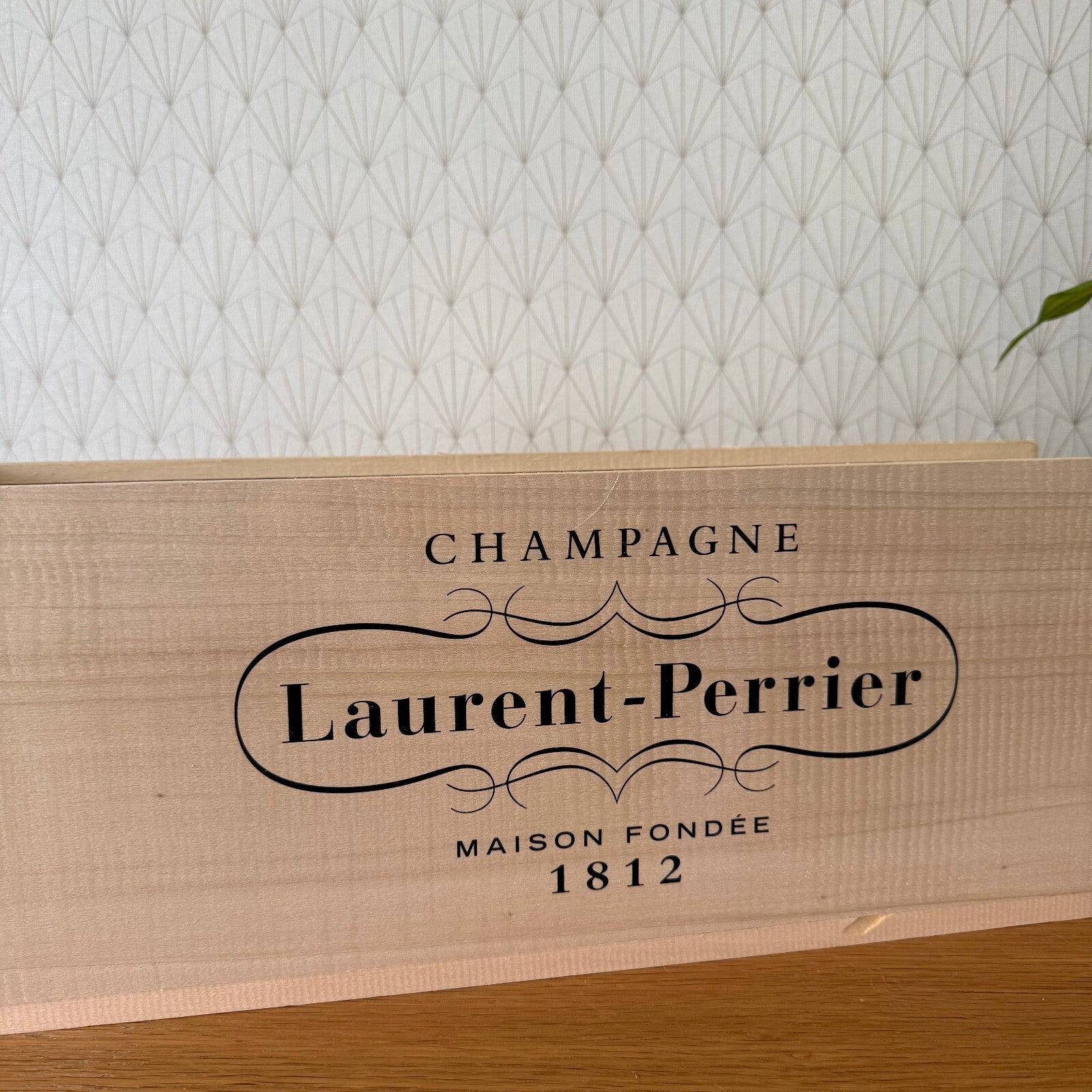 Vintage French Laurent-Perrier Champagne Crate Wooden Box 26" 2502252 Laurent-Perrier