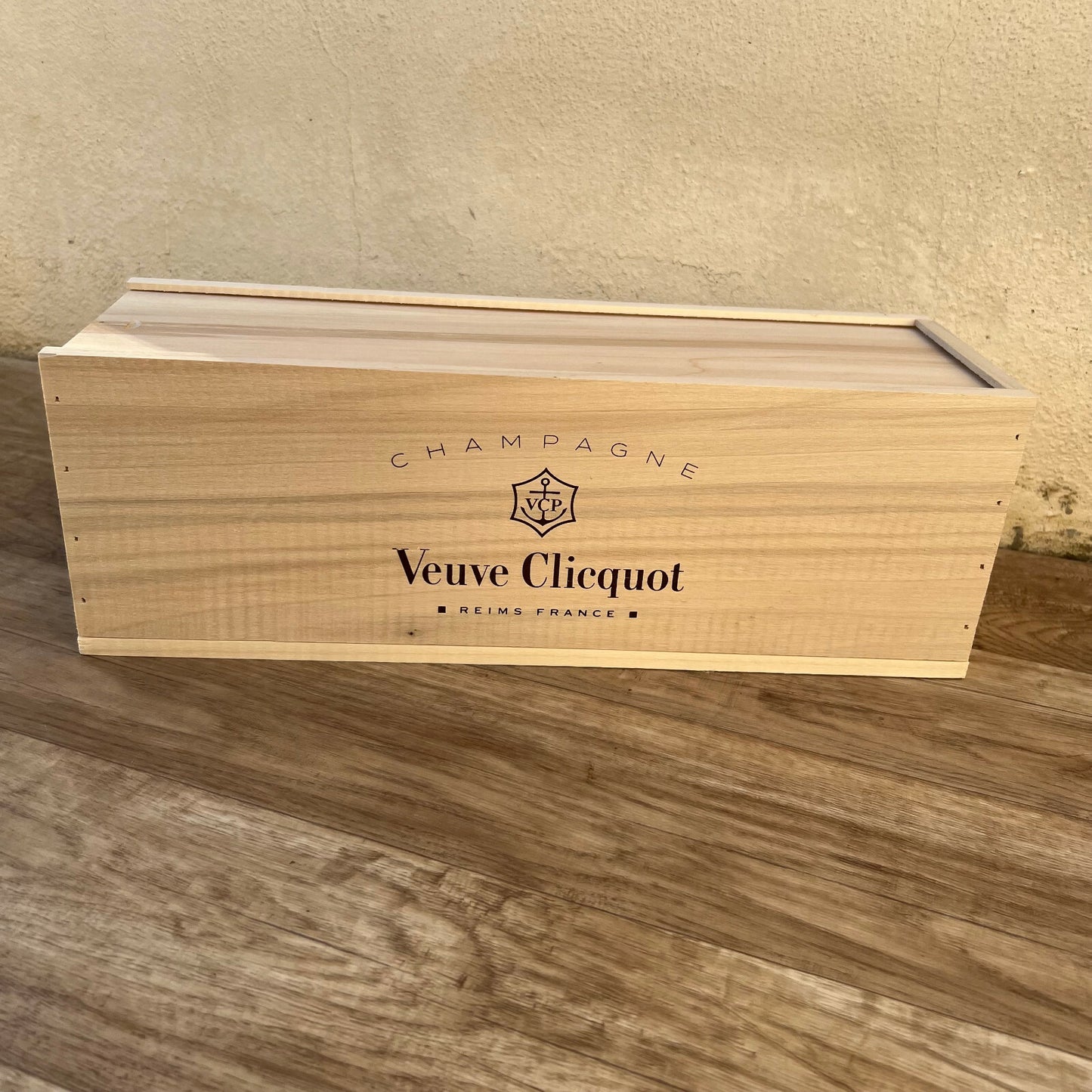 French Veuve Clicquot Champagne Bottle Crate Box 16 1/4"  3010251