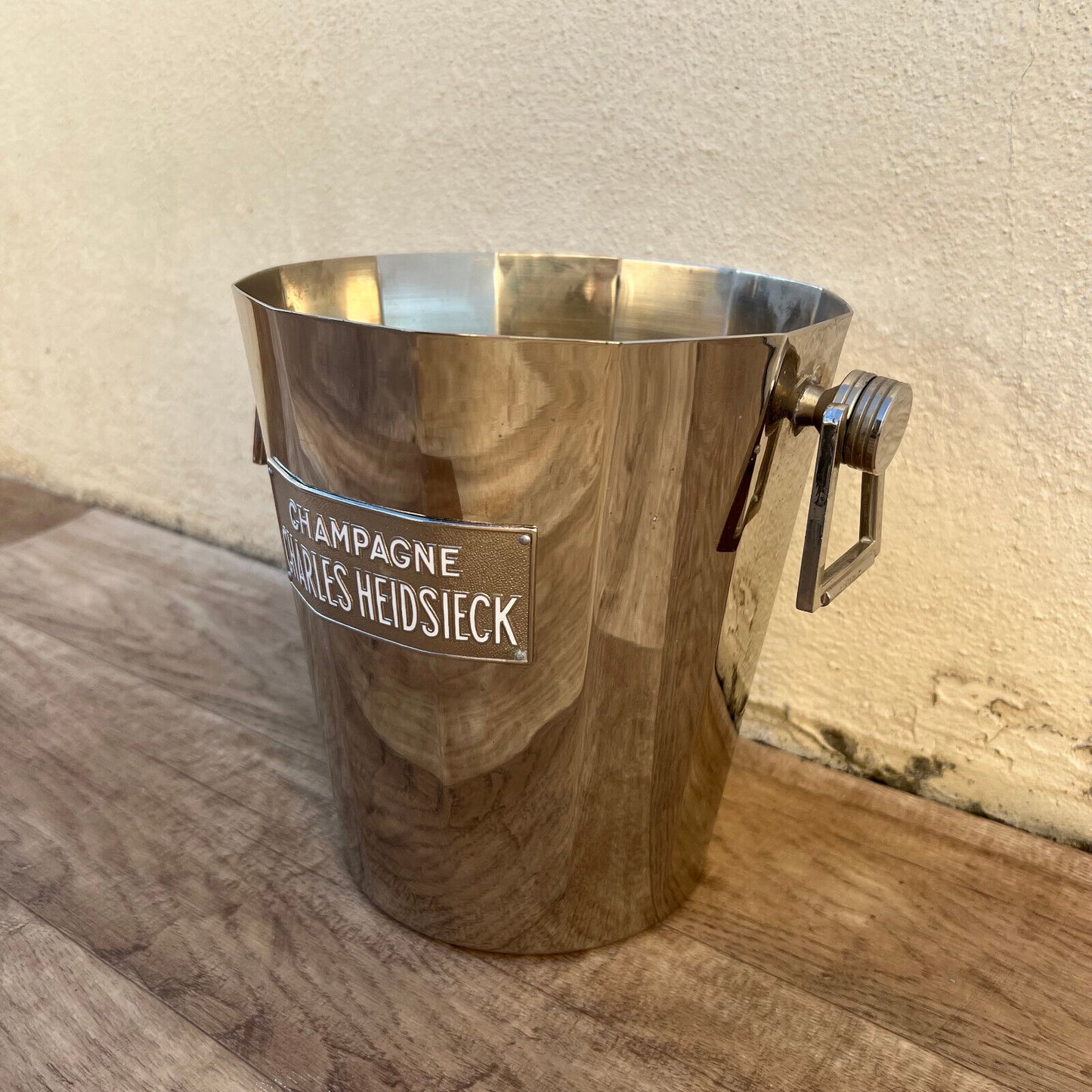 Vintage French Champagne Silverplate Ice Bucket Cooler Heidsieck 09032512