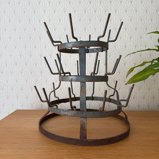 Vintage French Wine Champagne Bottle Drying Wine Rack hanger 0608251