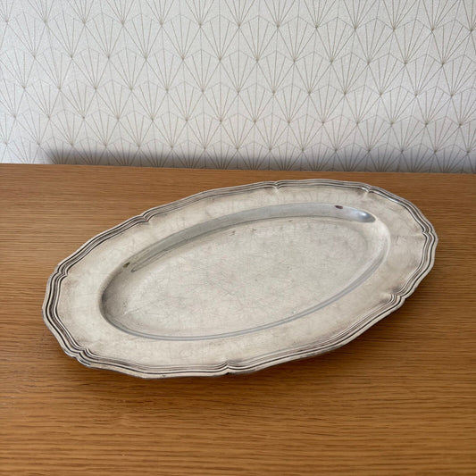 VINTAGE CHRISTOFLE PARIS SILVER PLATED OVAL SERVING TRAY 0324253 Christofle