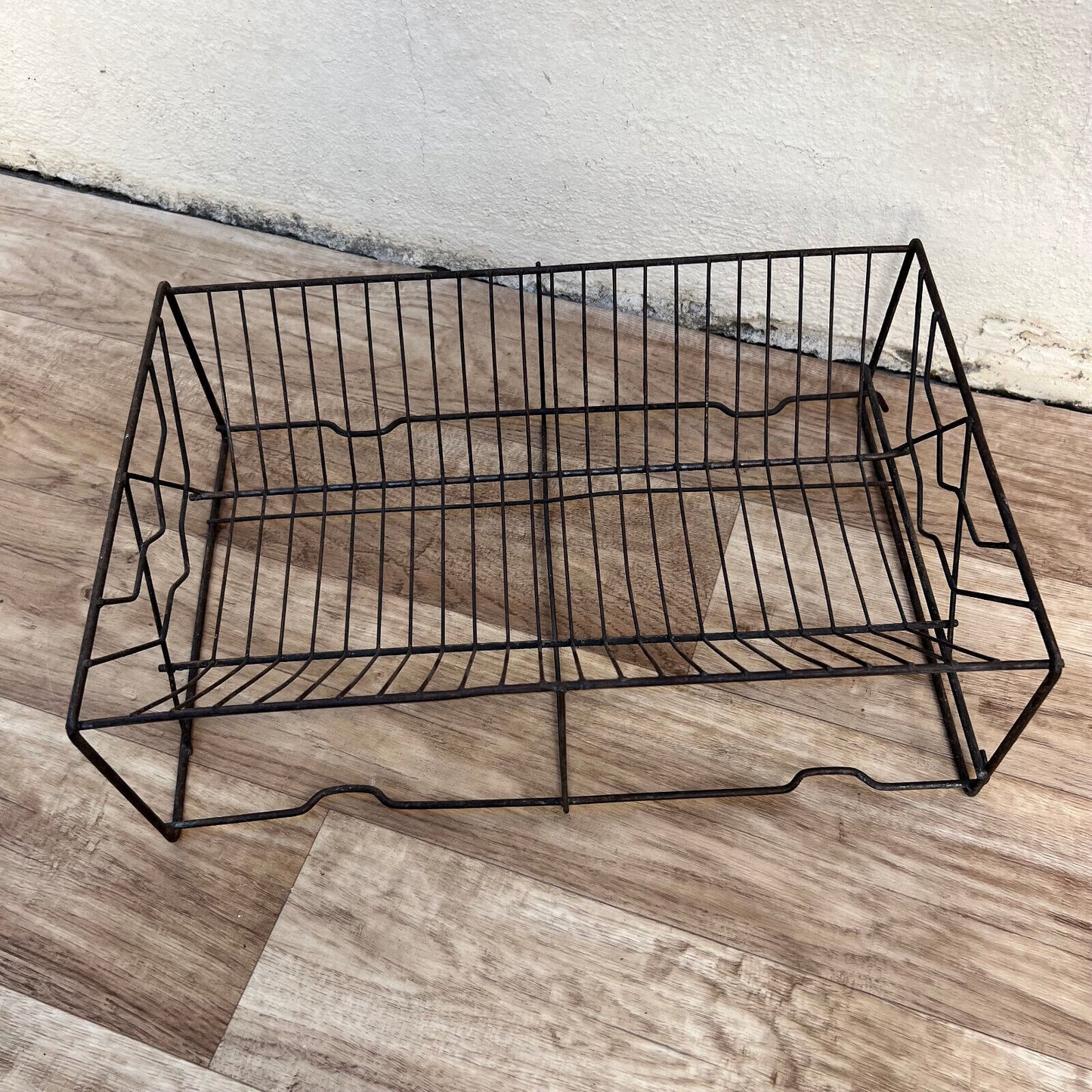 Vintage French Metal Wire Dish Drying Rack Drainer 04102312 - Fleamarketfrance