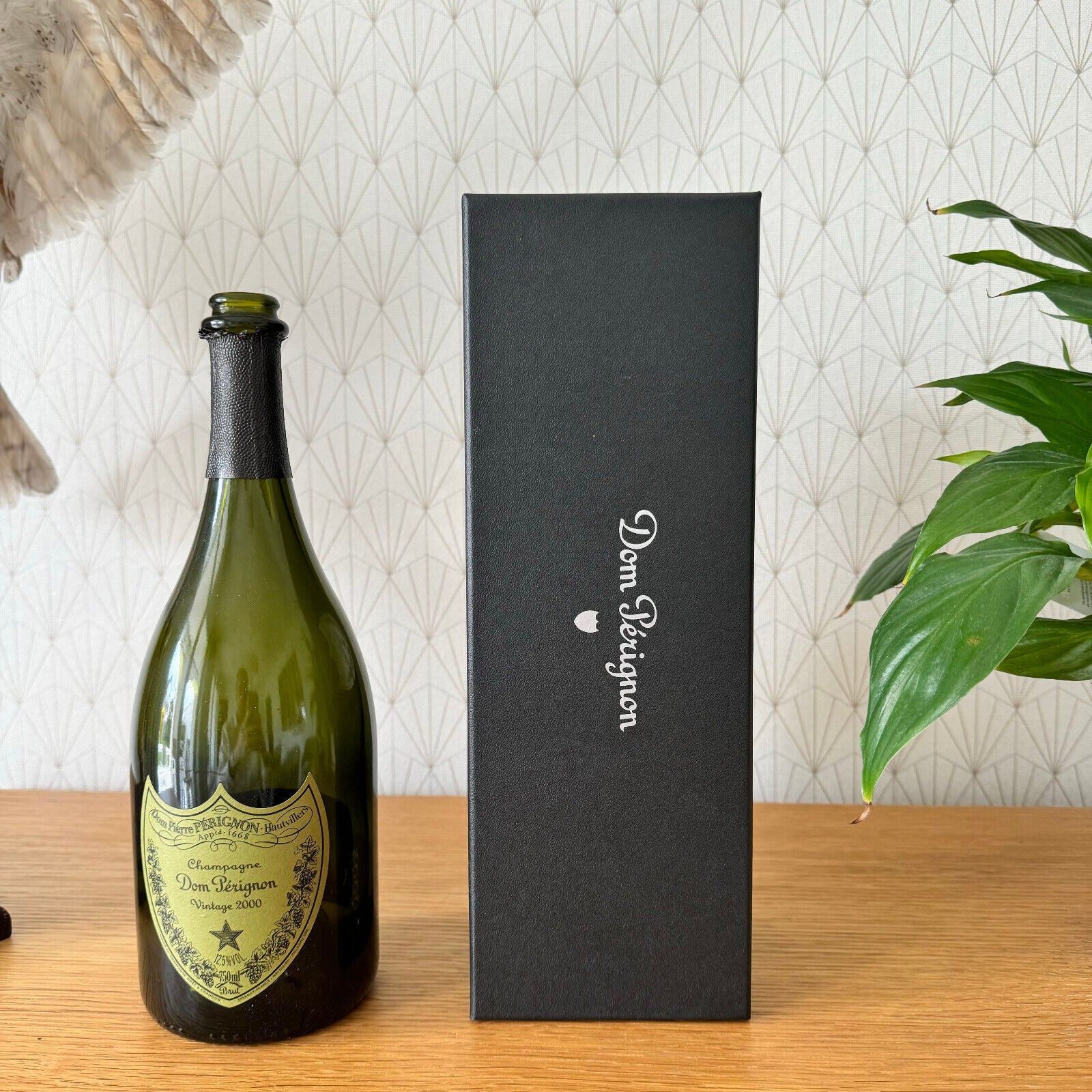 Empty Dom perignon champagne 2000 Bottle W Box 2309245 - Fleamarketfrance