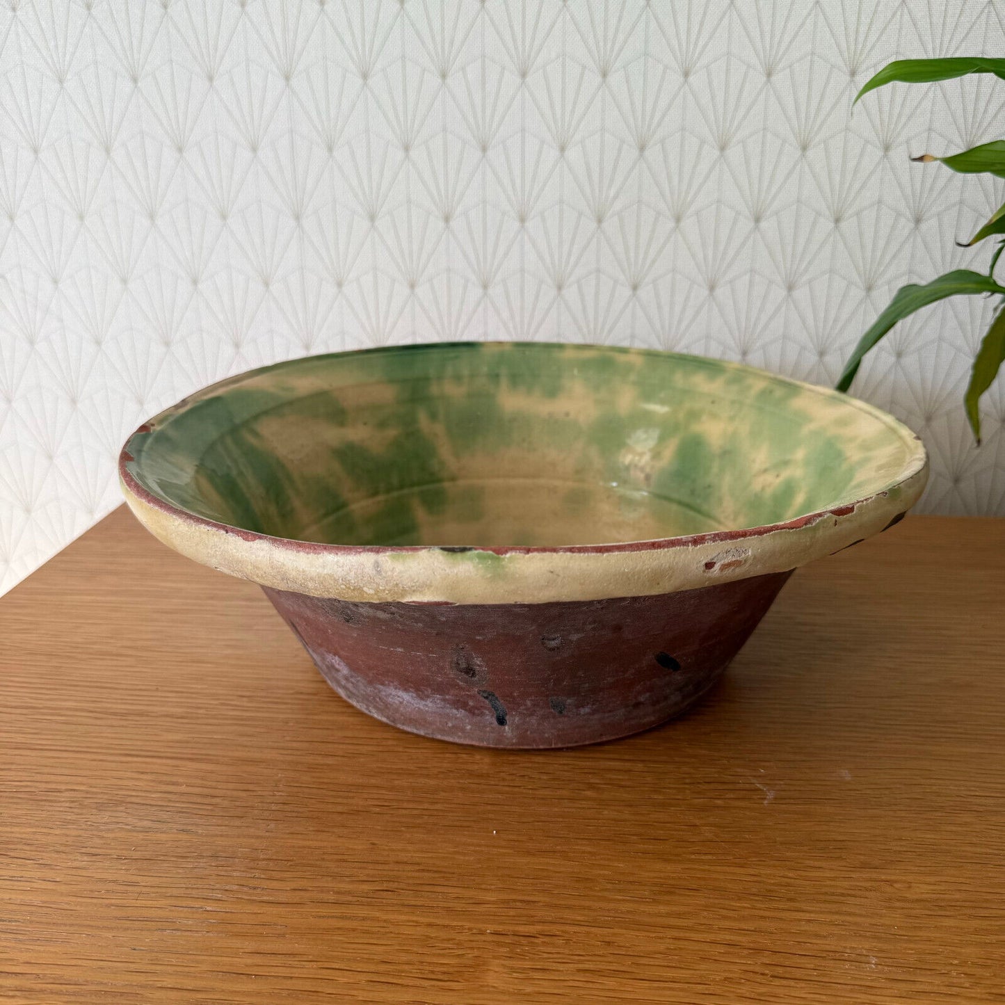 French Tray Plate Tian Provencal Fruits mixing bowl glazed terra cotta 1101257 Fleamarketfrance