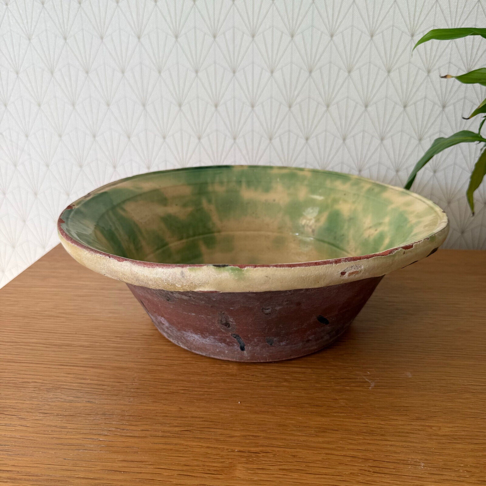French Tray Plate Tian Provencal Fruits mixing bowl glazed terra cotta 1101257 Fleamarketfrance