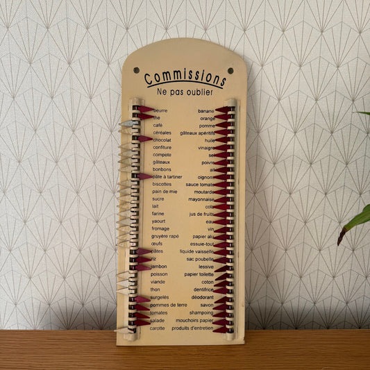 Charming  French Shopping List Commissions Grocery Sel Vintage Sign 2001255 - Fleamarketfrance