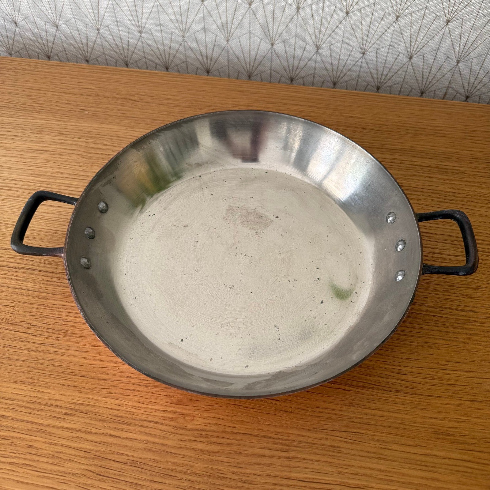 Vintage French Copper Gratin Pan Two Handles LE GOURMET 26cm 2507252 Fleamarketfrance