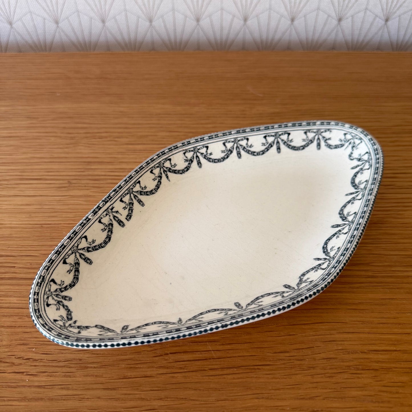 French Porcelain Small Tray Plate Louis XVI Salins ironstone 05052513