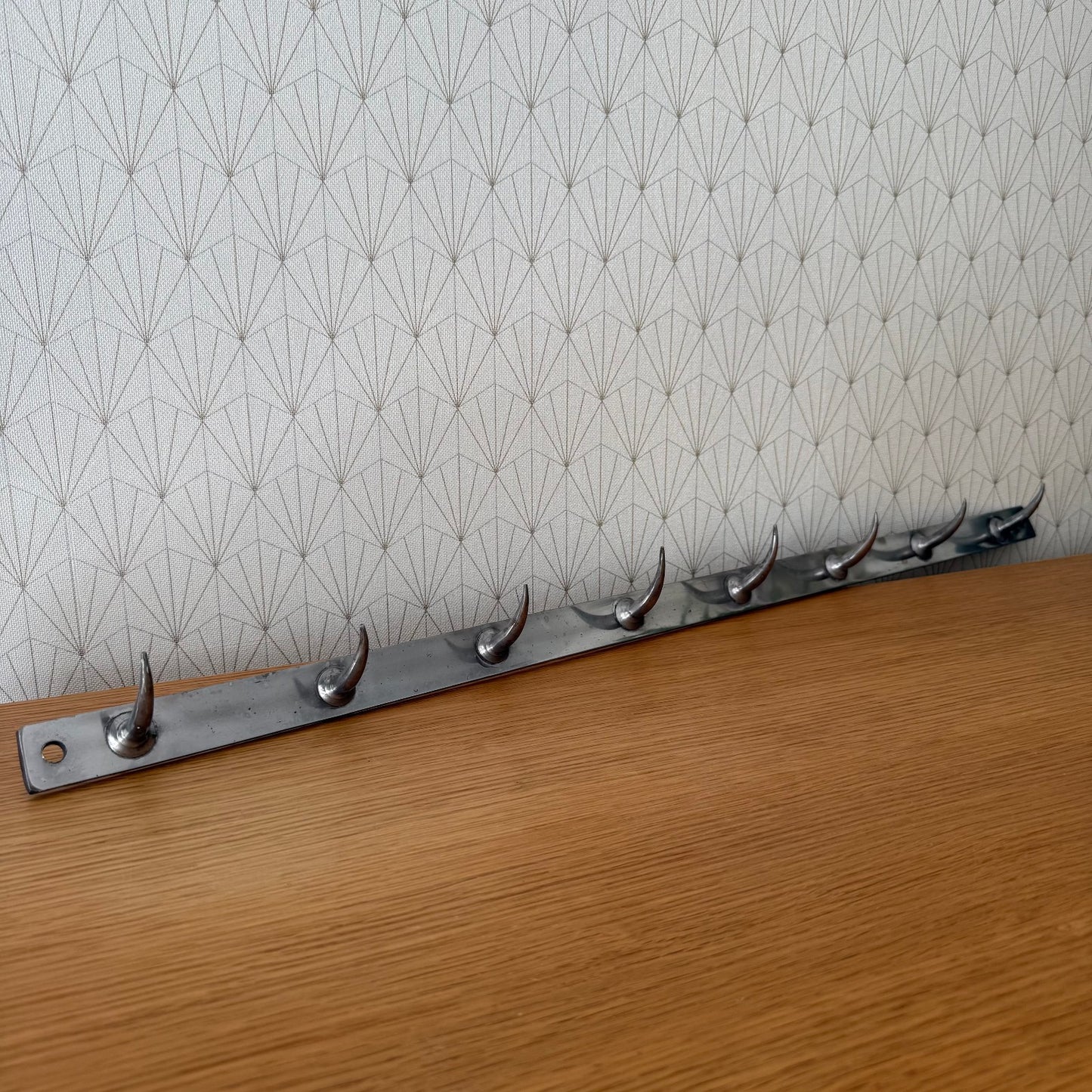 Vintage Stainless Steel Butcher Meat Hooks Bar Rail 26082511