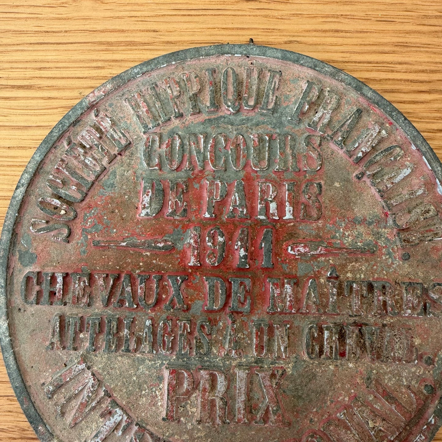 FRENCH VINTAGE AGRICULTURE PLAQUE TROPHY AWARD ANIMALS PRIZE SIGN 1911 0312251