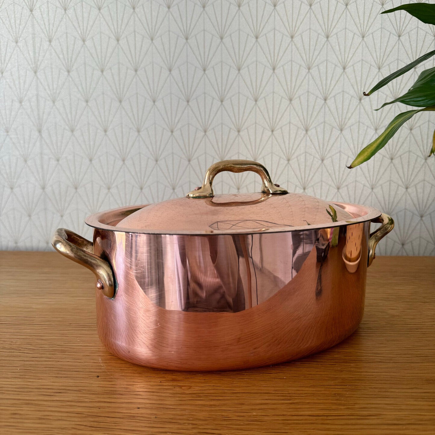 Vintage French stock pot Vtg Copper Cookware made in france 6 1/2" 15062422 - Fleamarketfrance