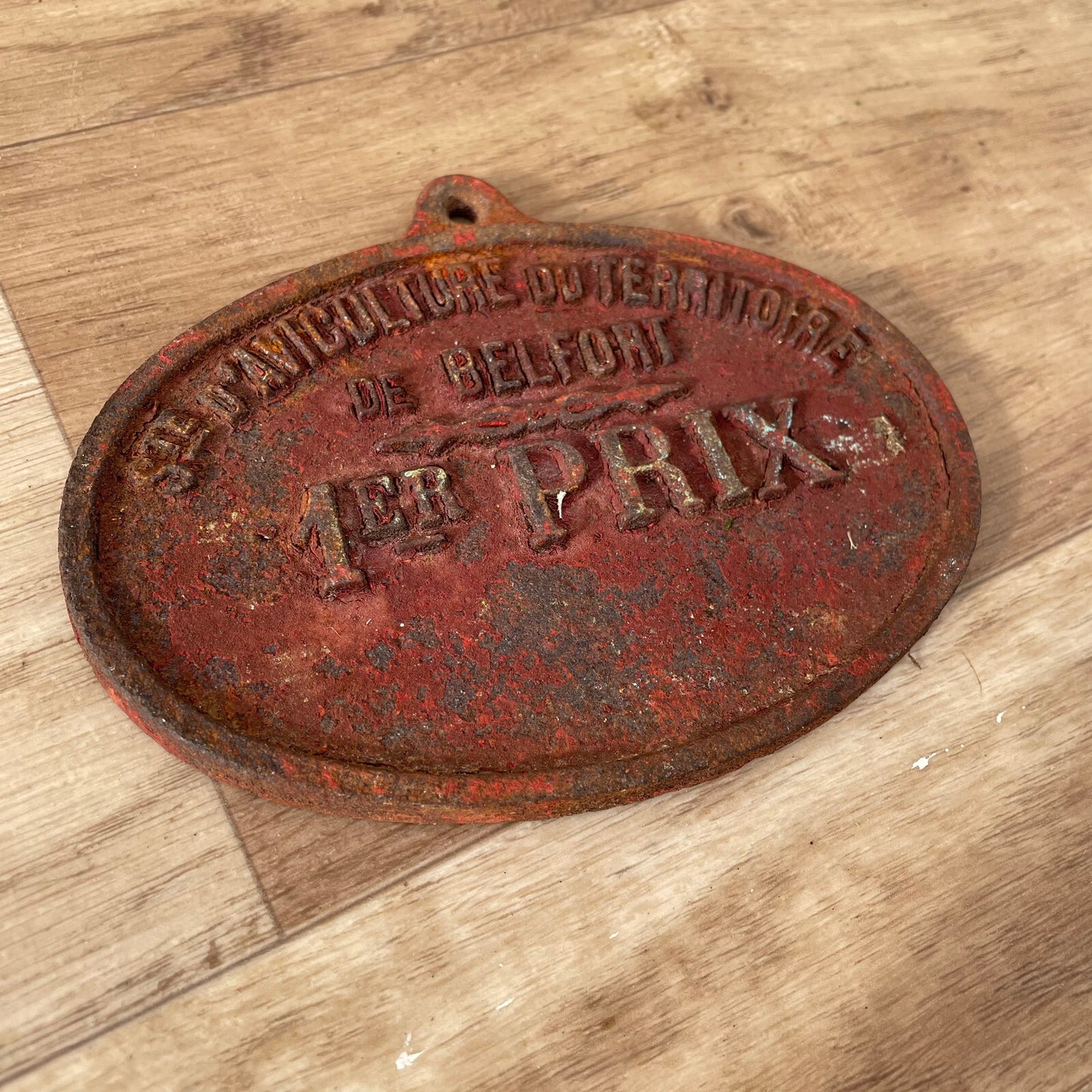 French Agricultural Prize Plaque Cast Iron Trophy Belfort Award 11032515 Fleamarketfrance