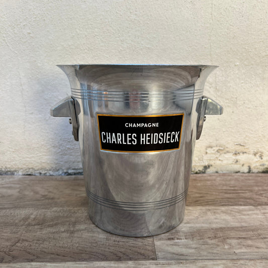 Vintage Charles Heidsieck Champagne Ice Bucket French Silver Metal 2110225 Fleamarketfrance