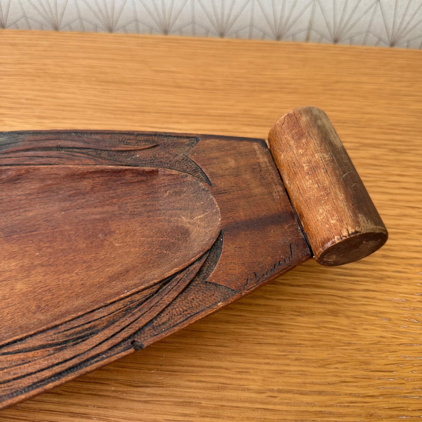 French Bread Basket Vintage 1950s Wooden Baguette Tray Handles 3107261 Fleamarketfrance