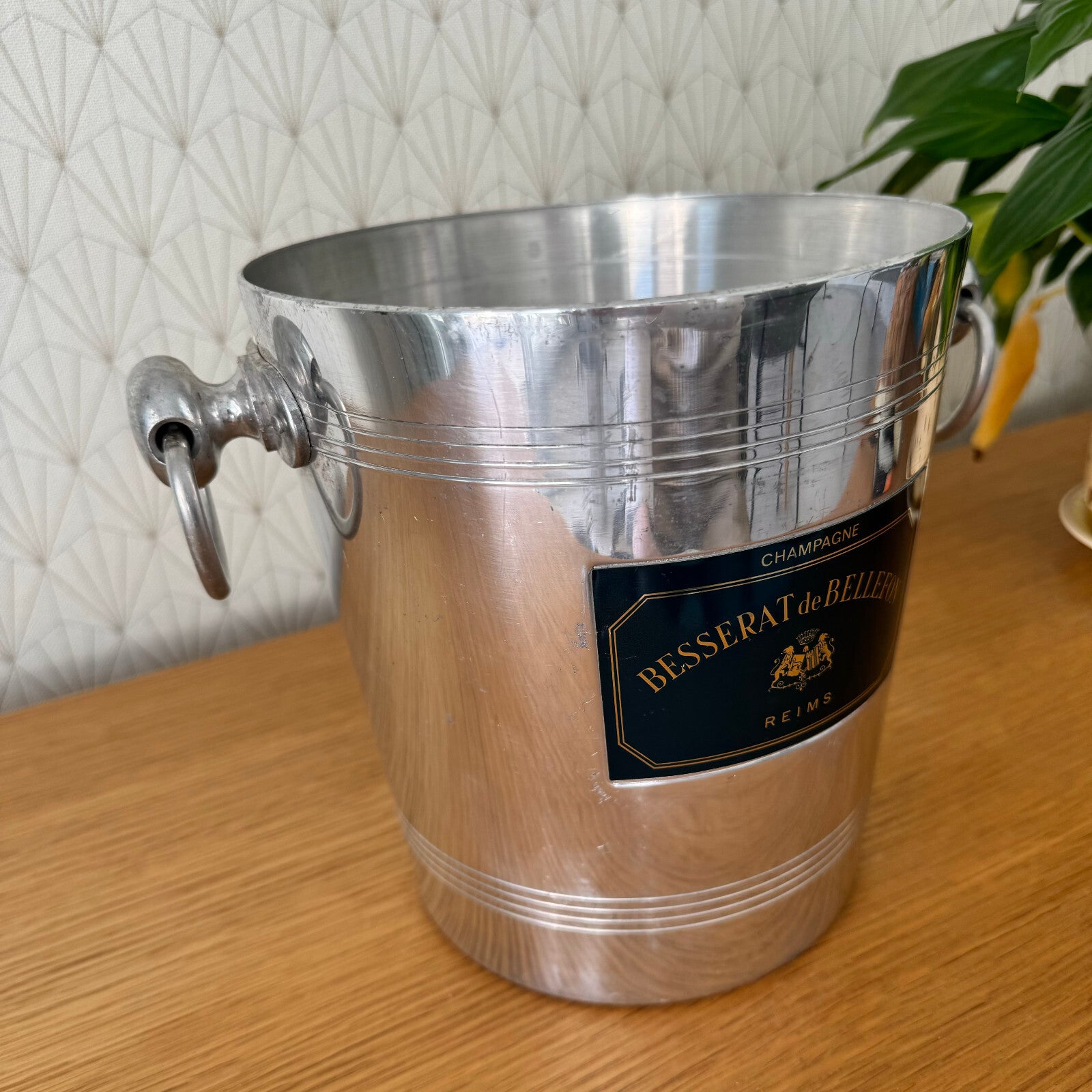 French Champagne Ice Bucket BESSERAT de BELLEFON Vintage Reims 13042412 Besserat de Bellefon