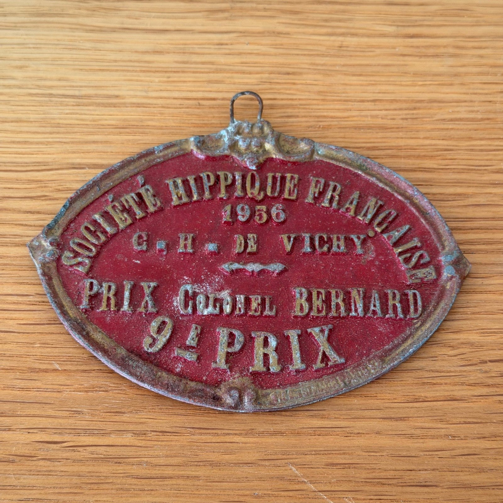 French Horse Show Medal Vintage Equestrian Prize Vichy 1956 1301268 Fleamarketfrance : French vintage and antique decor