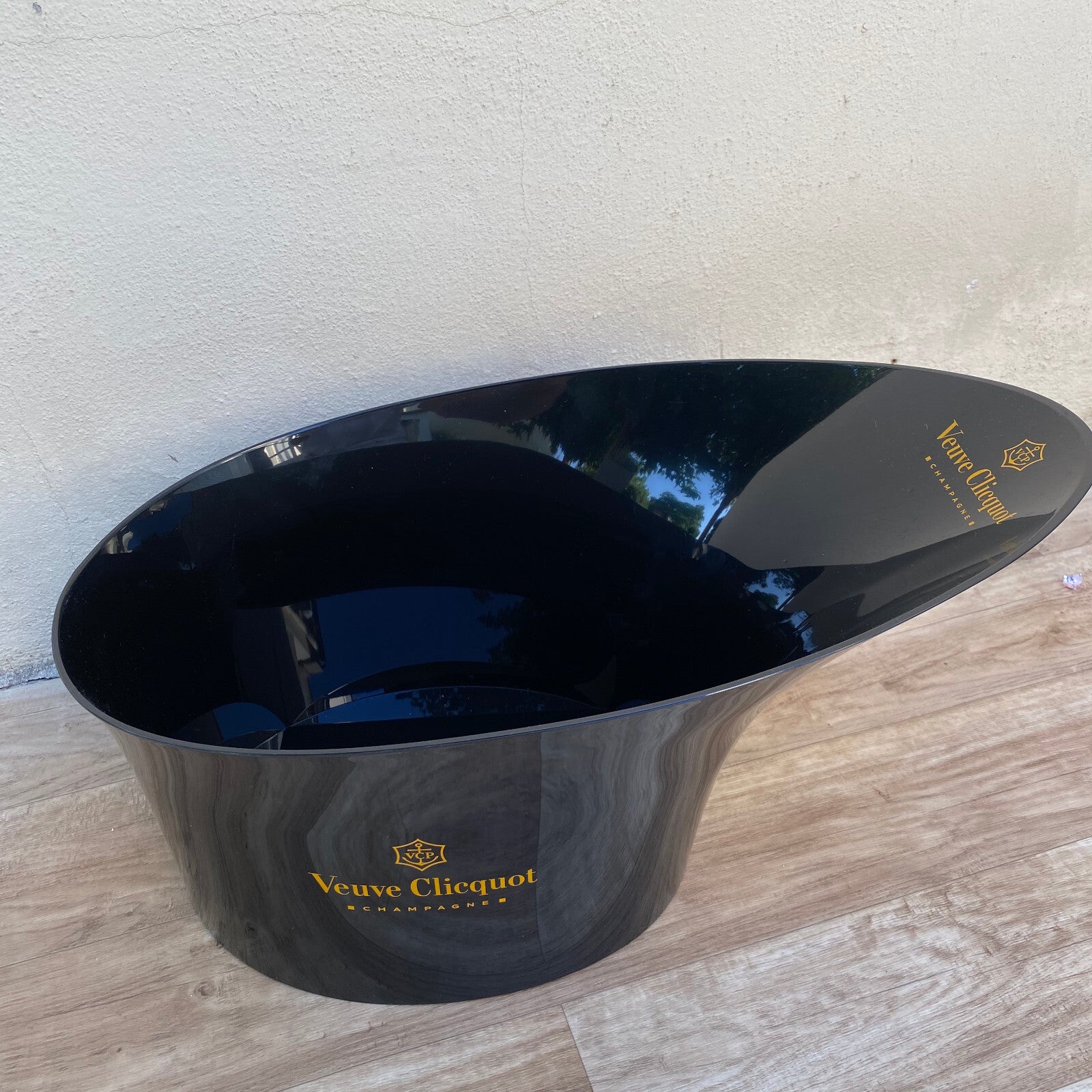 Vintage Veuve Clicquot Ice Bucket Black Champagne Cooler French 20102511 Veuve Clicquot