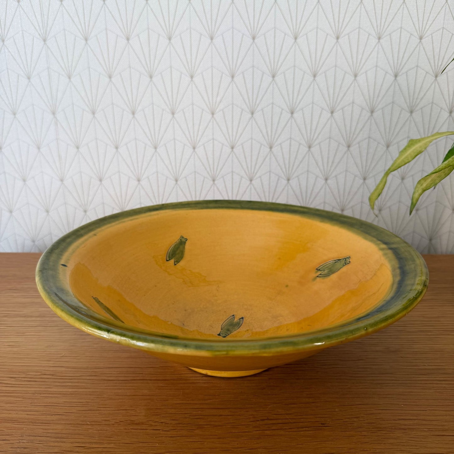 French Terracotta Tian Bowl Provence Vintage Pottery Cicada 1407266 Fleamarketfrance