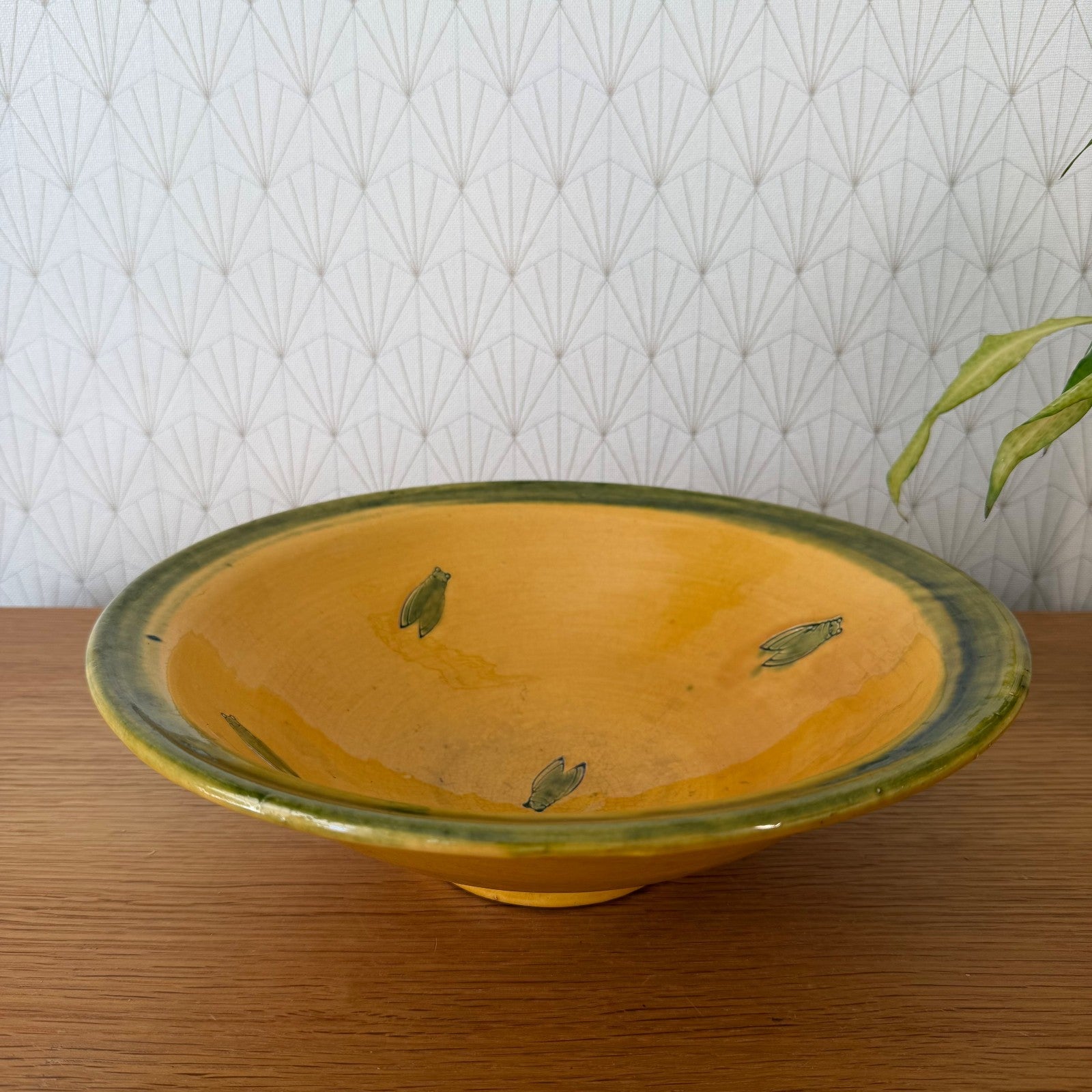French Terracotta Tian Bowl Provence Vintage Pottery Cicada 1407266 Fleamarketfrance