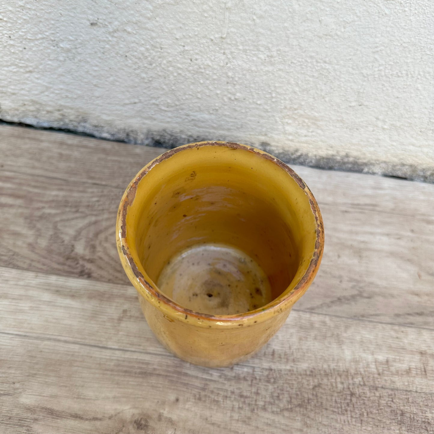 Antique French Confit Pot Yellow Glazed Stoneware Circa 1900 05032510 Unmarked