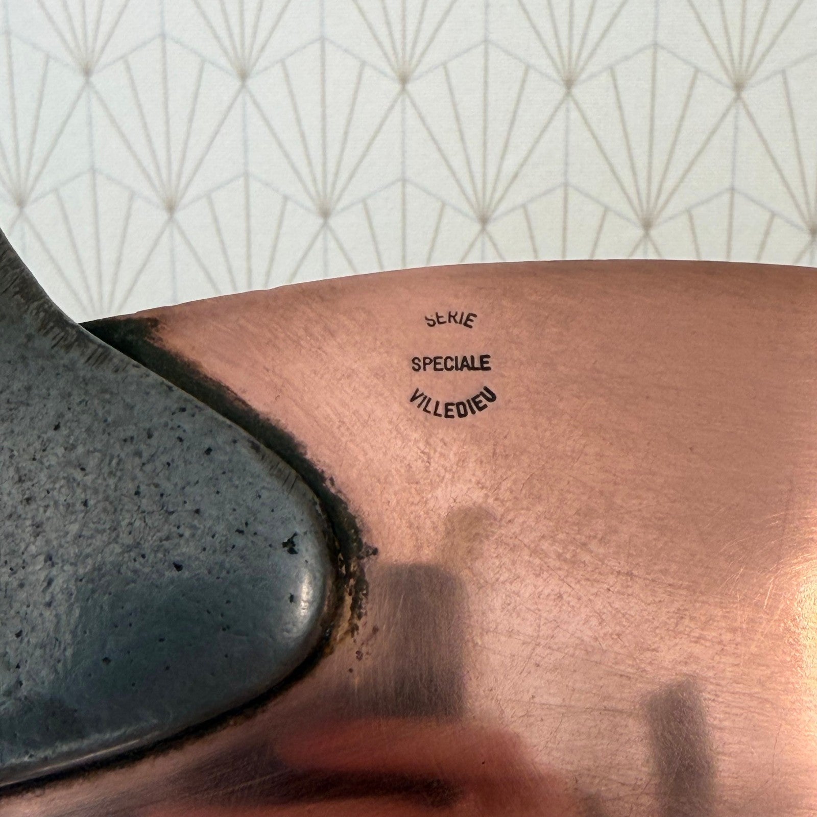 Professional French Copper Pan Villedieu Tin Lined 30cm Vintage 0505263 Unbranded