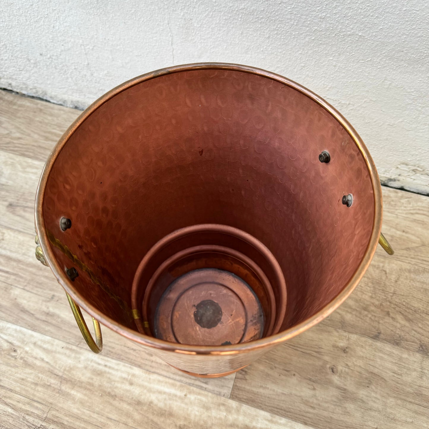 Villedieu Copper Saucepan Brass Handle French Vintage Cookware 0105242 Unbranded