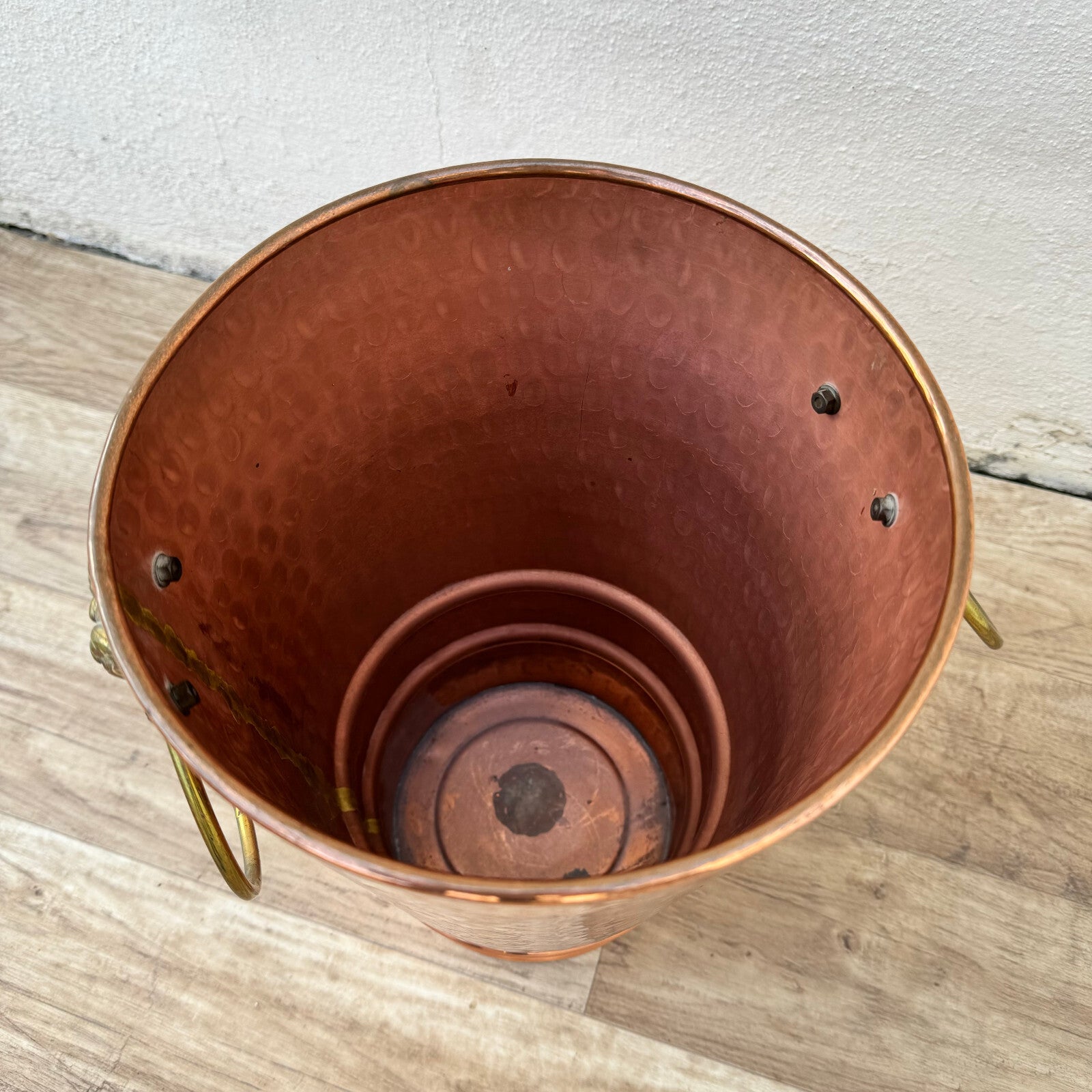 Villedieu Copper Saucepan Brass Handle French Vintage Cookware 0105242 Unbranded