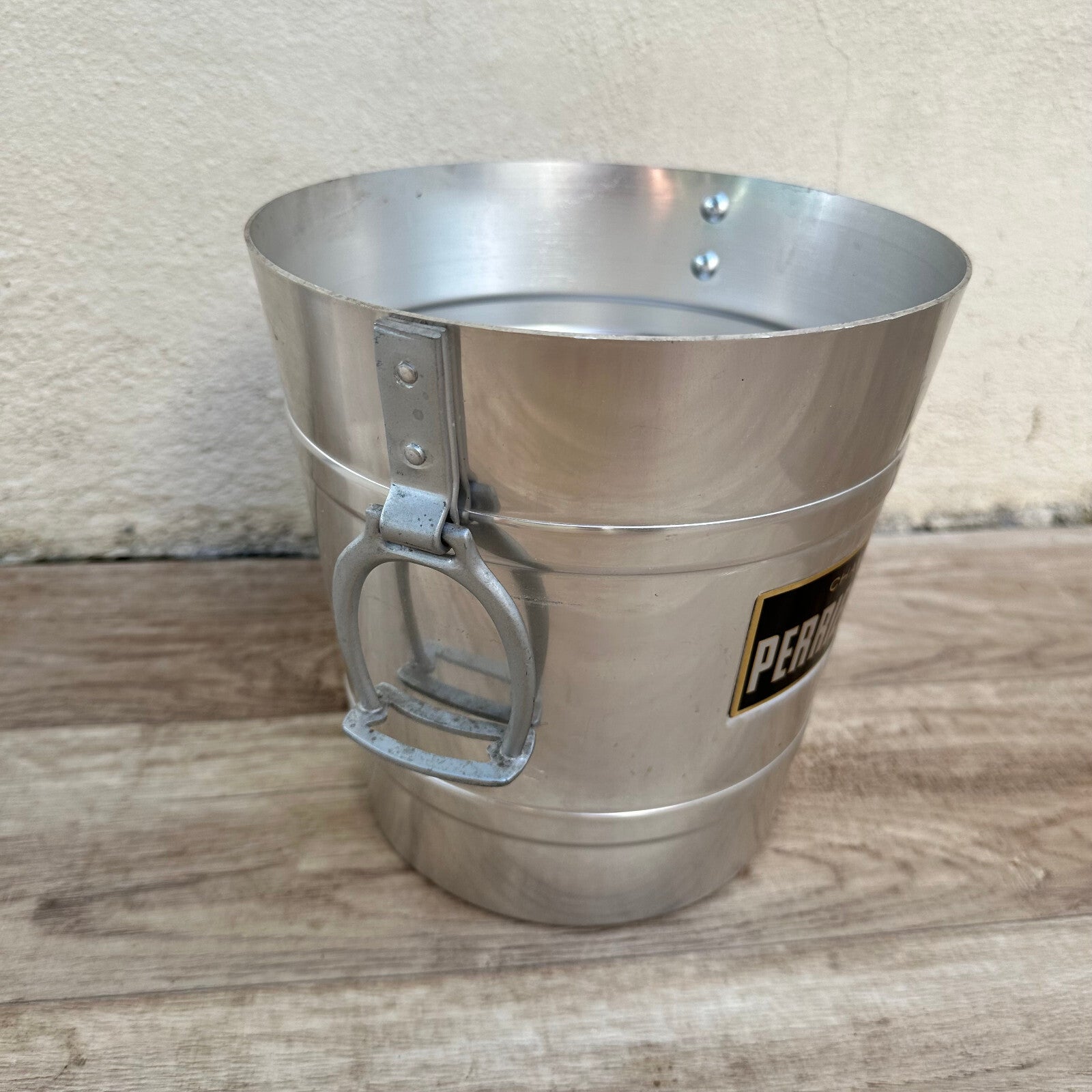 Vintage Perrier Jouet Champagne Ice Bucket French Metal Cooler 2802254 Perrier-Jouët