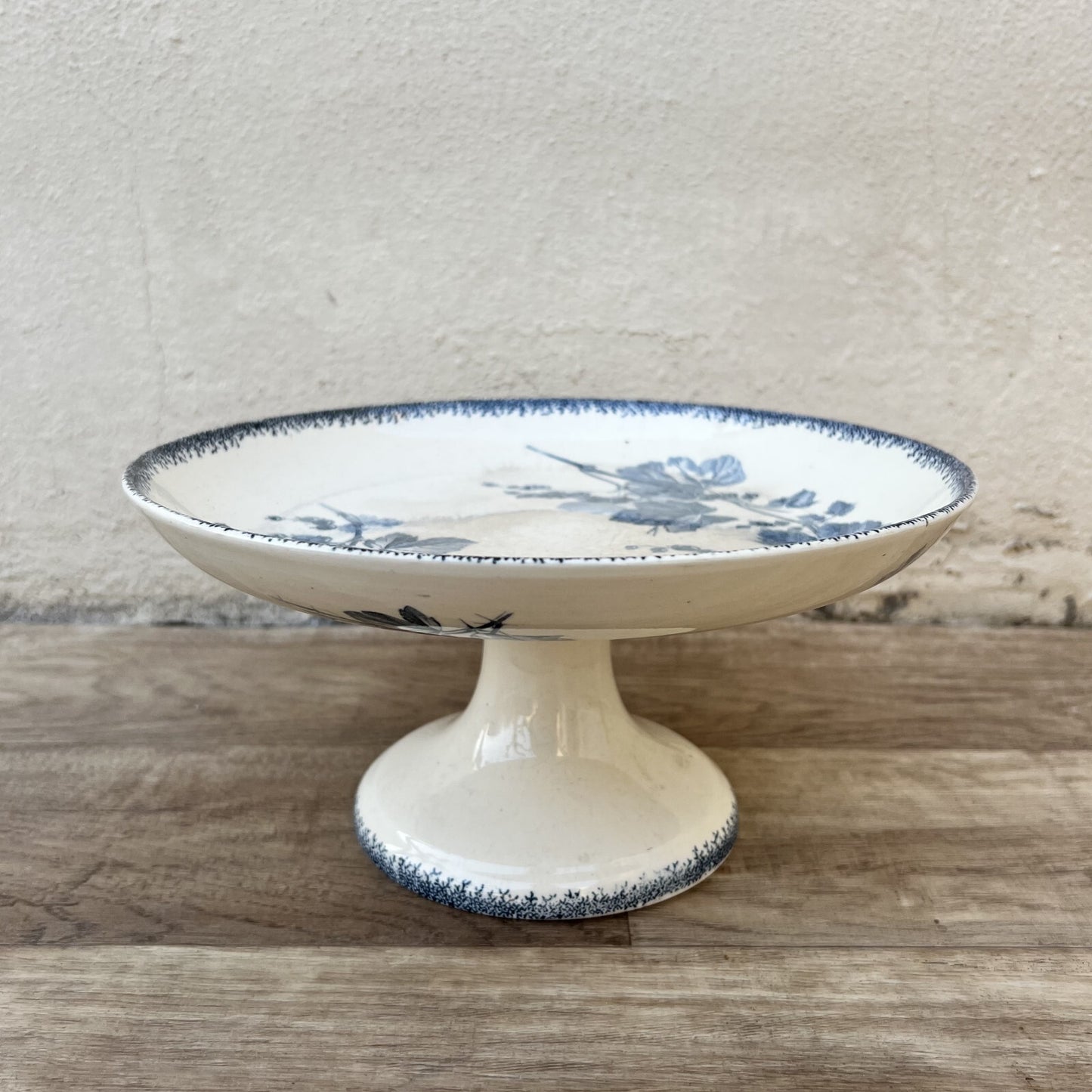 Vintage French Sarreguemines Compotier Groseilles Pattern Pedestal 12102418 Fleamarketfrance