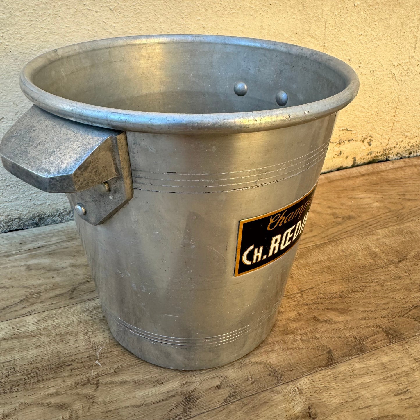 Vintage French Champagne Bucket Ch Roedinger Aluminum Ice Cooler 2410236 Ch. Roedinger