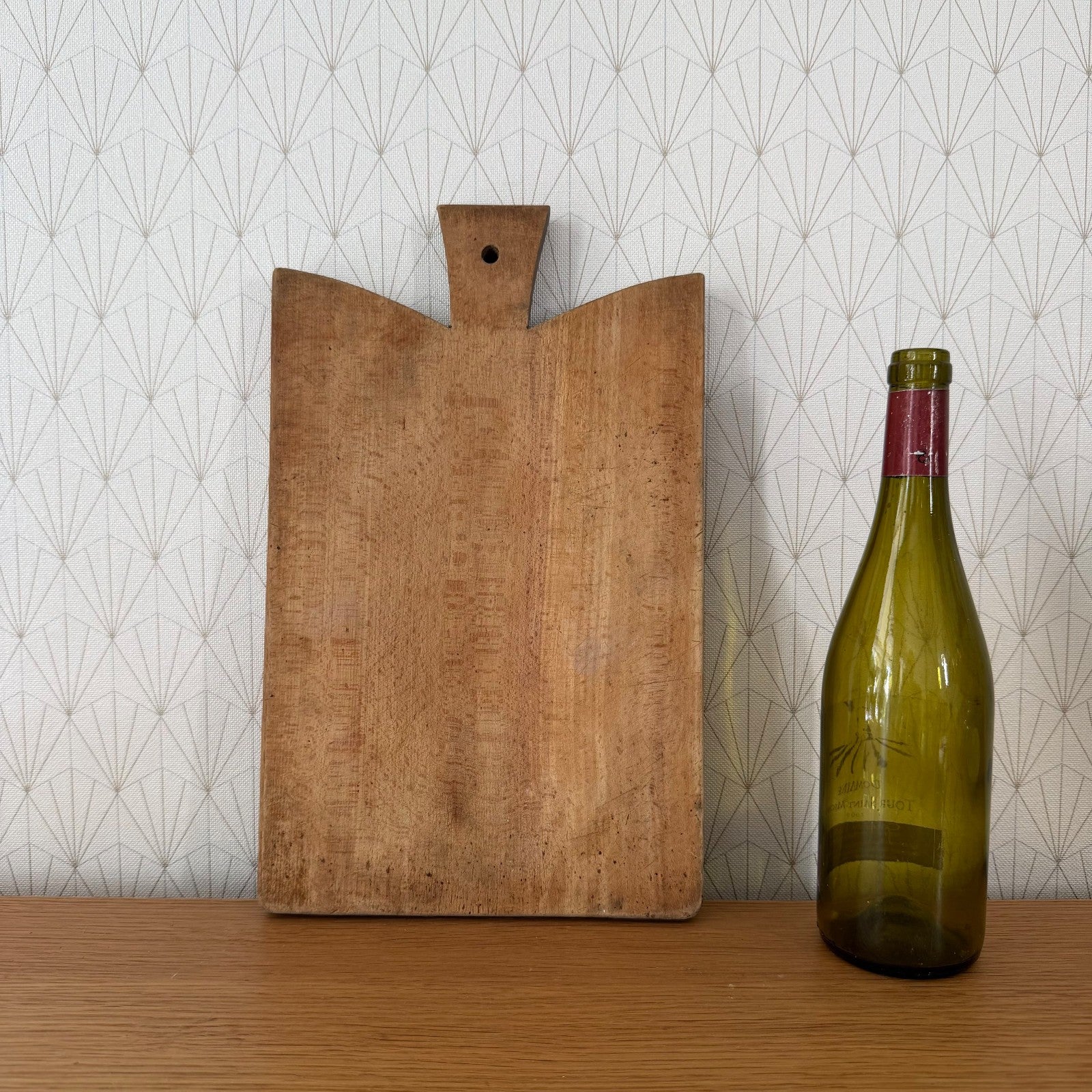 Large Vintage French Rustic Wood Cutting Board Chopping Block 1408268 Unbranded