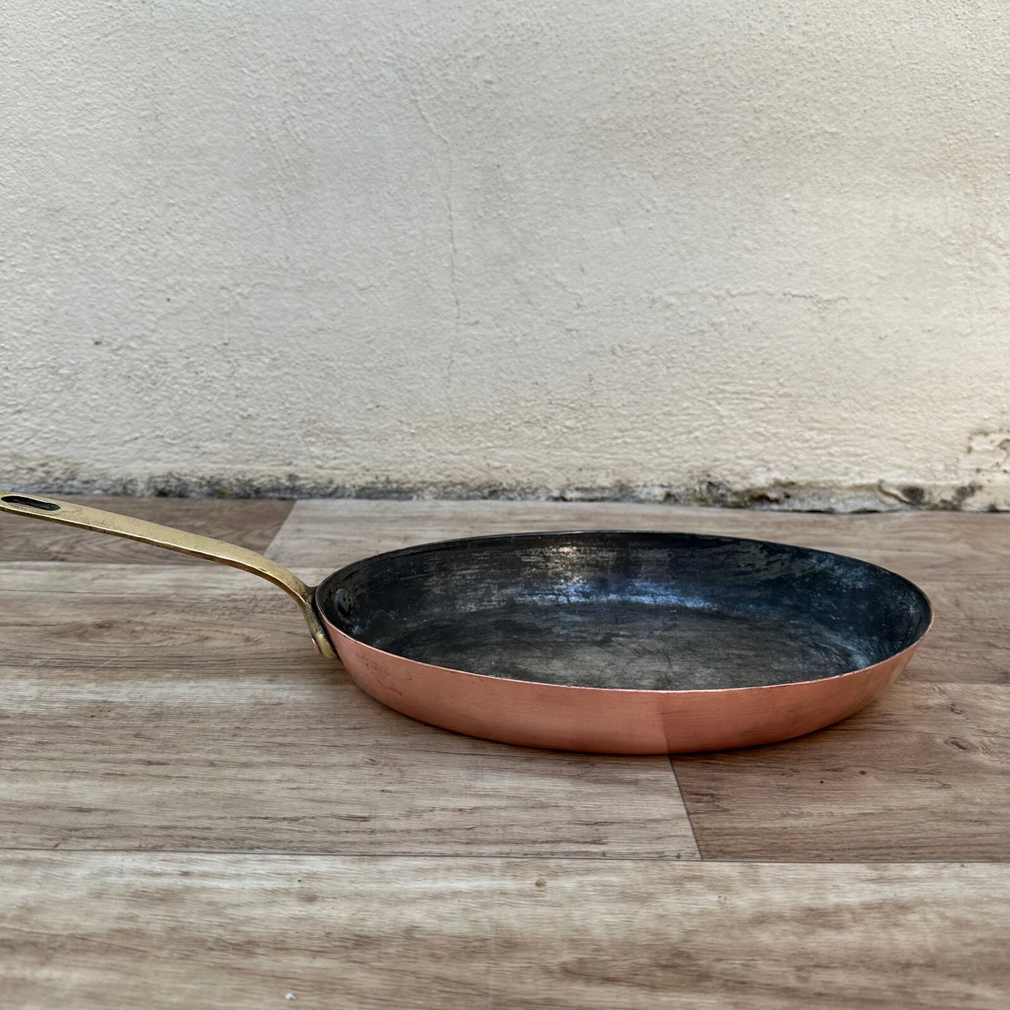 Vintage French Copper Fish Pan Oval Brass Handle Professional Cookware 0311234 Unbranded