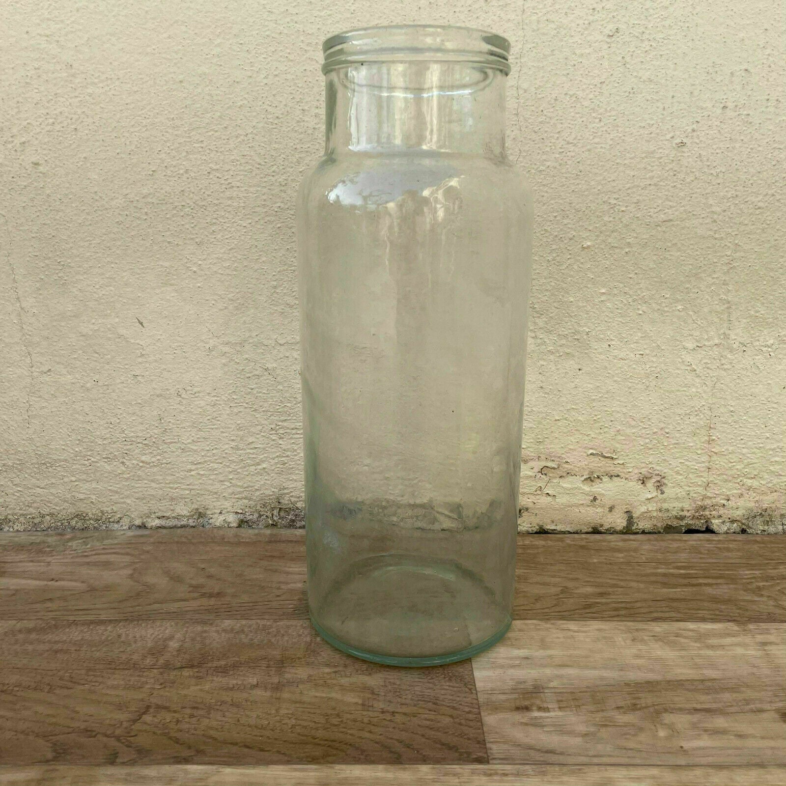 Antique French Glass Bottle 19th Century Apothecary Vessel Clear 0107215 Lalique