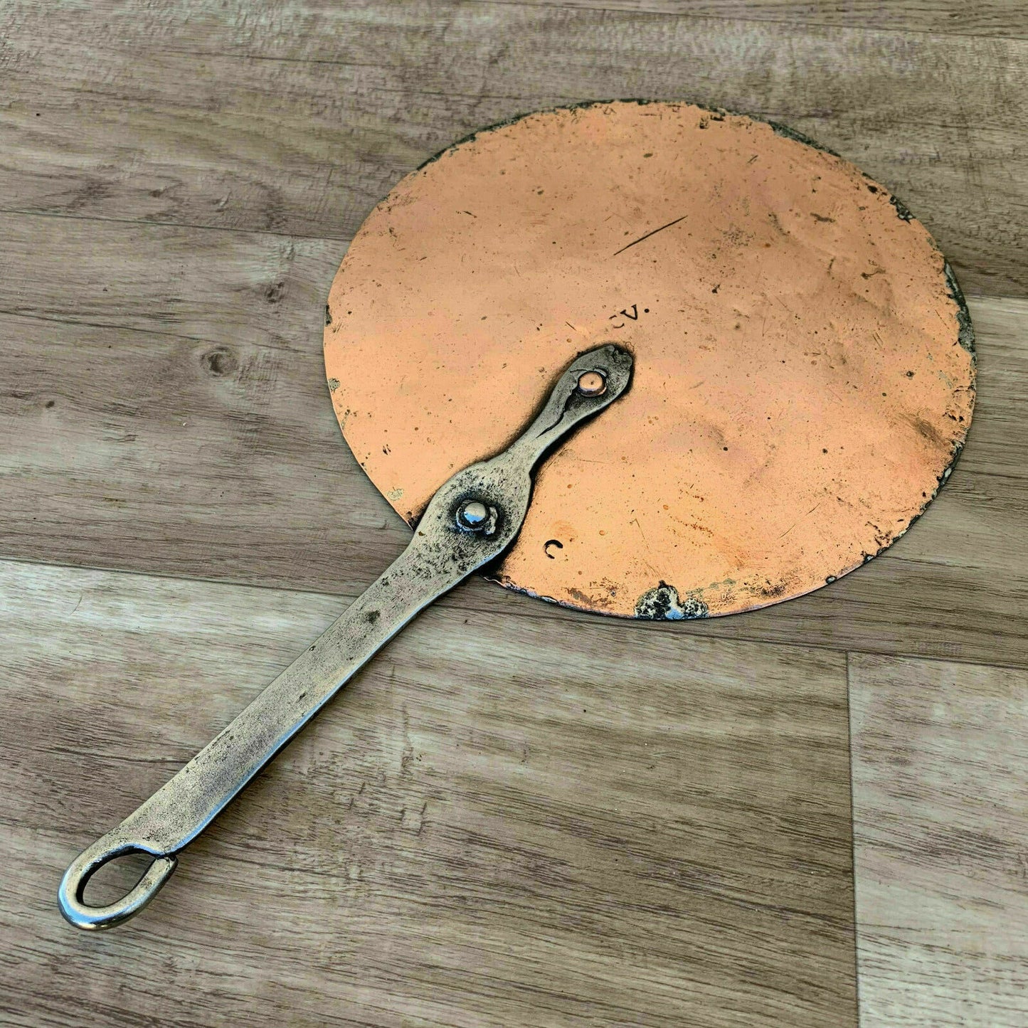 French Copper Pan Lid Cast Iron Handle Vintage Cookware 19.5cm 06031924 Cuisine