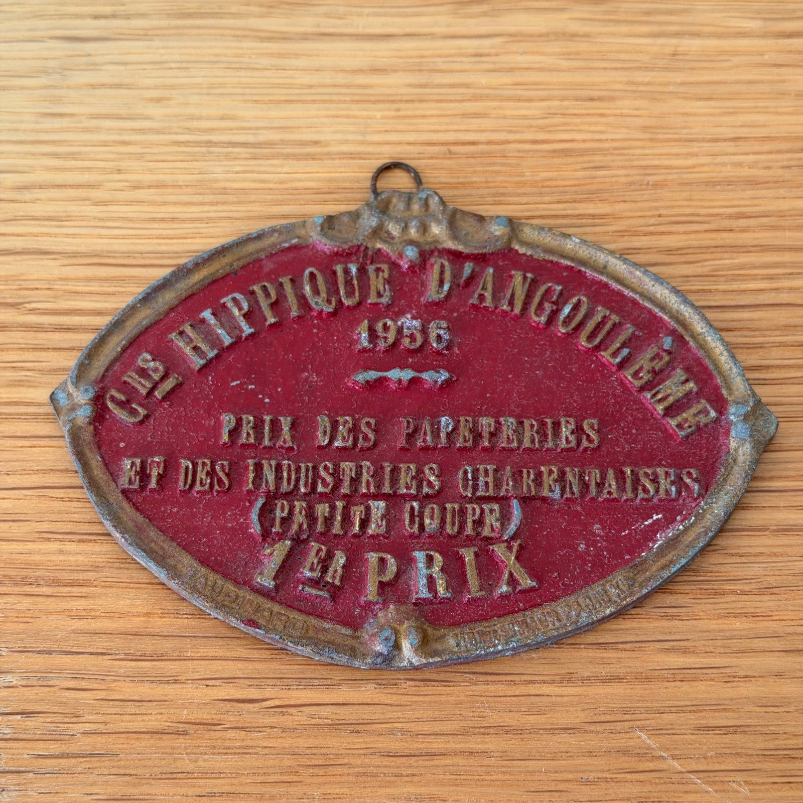 French Vintage Trophy Plaque 1956 Angouleme Agricultural Award 1212259 Fleamarketfrance : French vintage and antique decor