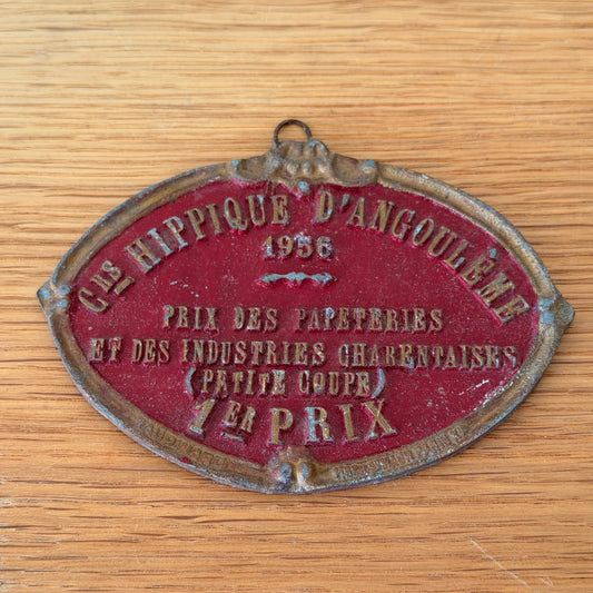 French Vintage Trophy Plaque 1956 Angouleme Agricultural Award 1212259 Fleamarketfrance : French vintage and antique decor