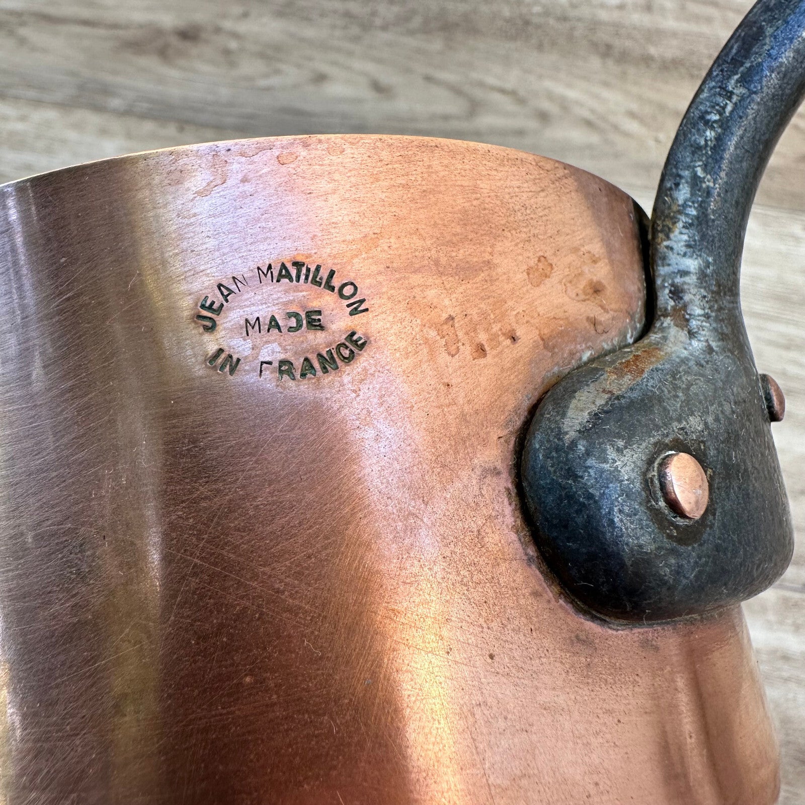 French Copper Saucepan Matillon Vintage Cookware Tinned Interior 0211232 Unbranded